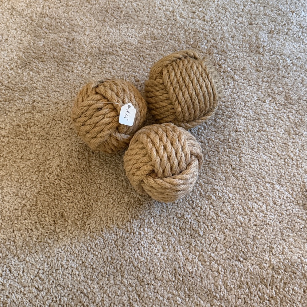 Tan Spherical Rope Accents Decor - Picture 2 of 3